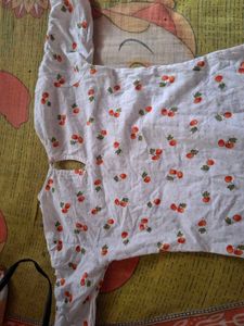 Cute Cherry Print Kurti
