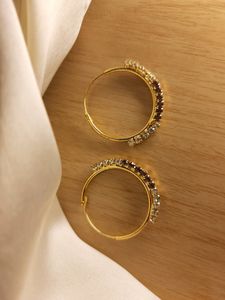 Gorgeous Candy Girl with Rhinestone Hoop Earrings💙 Combo - 4 (Red, Green, Purple and Red)