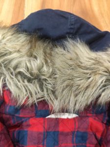 Hollister rare fur hooded jacket