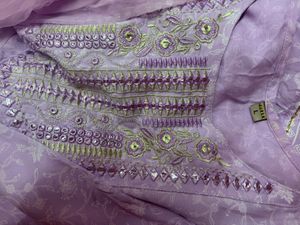 Lavender Anarkali Kurta Set