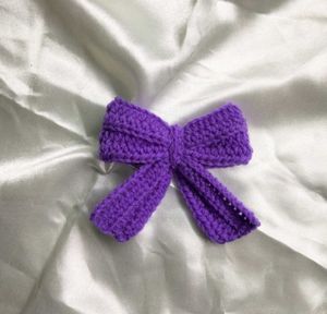 Handmade Crochet Bow Hair Clip