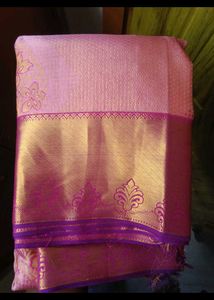 Elegant Pink Silk Saree(pattu)