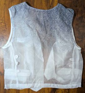 Elegant Sheer White Vest