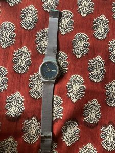 Classic Silver Mesh Band Watch
