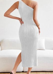 Chic One-Shoulder Cut-Out Midi Dress