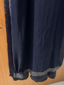 Elegant Navy Kurta Set with Gold Embellishments