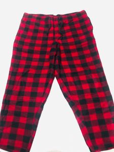 Red Checked Unisex Warm Pajamas