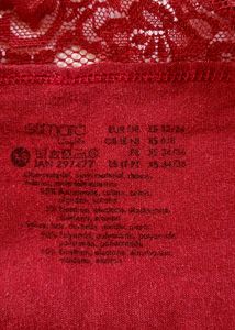 Red Lace Trim Briefs