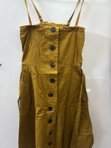 Mustard Button-Down Sundress