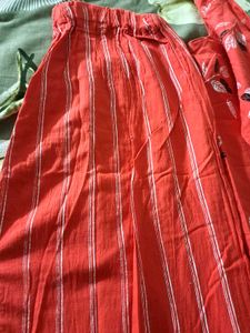 Red Floral Print Kurta Set with Dupatta🥀