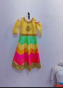 Beautiful golden Multicolored dress