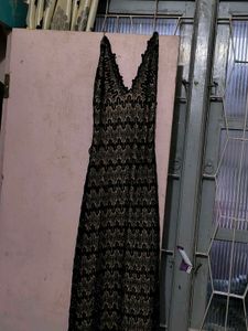 Elegant Black Lace Maxi Dress