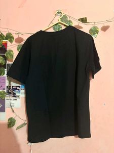 Black T-Shirt with Star Graphic