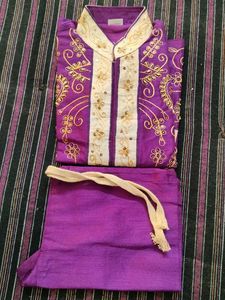 Elegant Purple Embroidered Sherwani for Boys