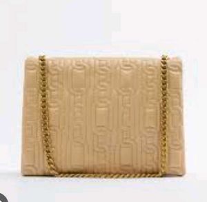 RSVP Elegant Beige Chain Crossbody Bag