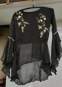 Elegant Brown Embroidered Kurta Set