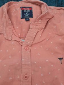 Salmon Short Sleeve Shirt w/ Tee - Size M