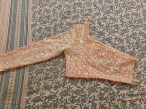 Sparkling One-Shoulder Sequin Blouse