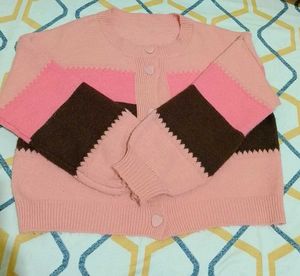 Chic Color Block Knit Cardigan