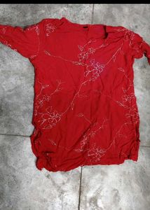 Vintage Floral Print Chiffon Top