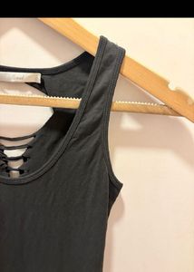 Black Strappy  Back Maxi Dress