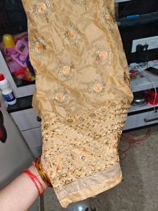 Beautiful Chanderi Full Kurti Work With Set