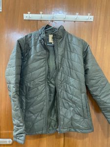 Stylish Olive Green Padded Jacket