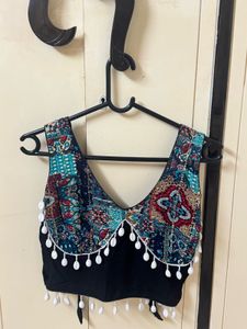 Black Multicolor Kodi Navratri Blouse