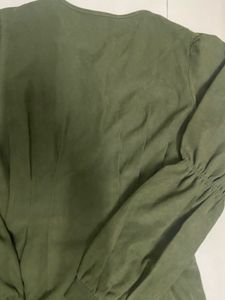 Olive Green Long Sleeve Dress