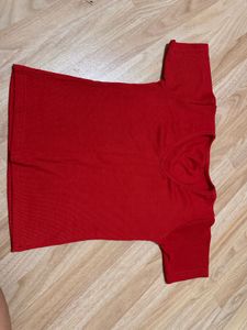 Red V-Neck T-Shirt
