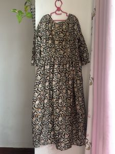 Beautiful Floral Print Cotton Kurta