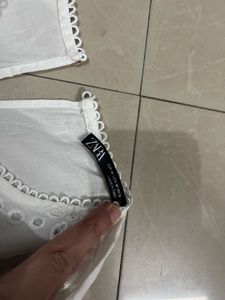 White Eyelet Long Sleeve Blouse