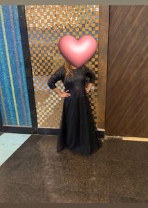 Elegant Black Sequin Party Dress