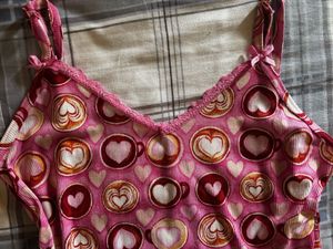 Cute Pink Coffee Cup Print Cami Top