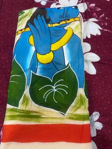 hand painted saree