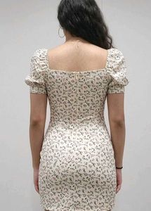 Floral Puff Sleeve Dress (S)
