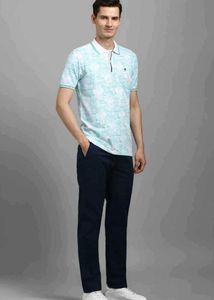 Unique Louis Philippe Men's  Animal Print Polo Shi