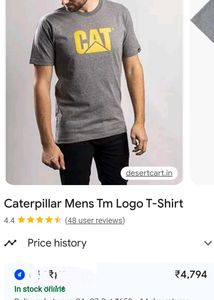 CAT Logo Black T-Shirt-OG size 36