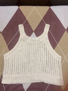 Cream Knit Tank Top