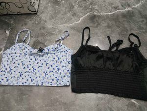 Cute Spaghetti Strap Crop Tops
