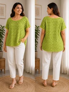 Ruffled Lime Green Top