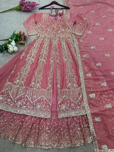 Elegant Pink Embroidered Lehenga Choli