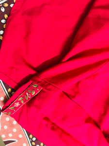 Beautiful Red Embroidered Kurta