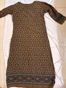 Elegant Brown Printed Kurta