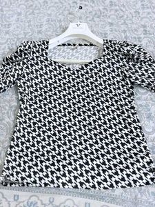 Houndstooth Print Top