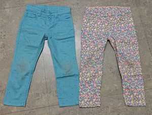 Girl's Patterned Jeans (2 Pairs, 3-4 years)