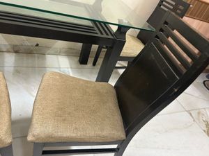 Modern Dining Table Set with Glass Top