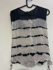 Tie-Dye Sleeveless Top with Open sides