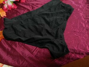 Black Mesh High-Waisted Panties