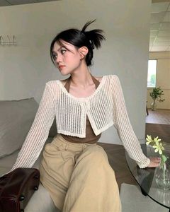 Sheer Cropped Cardigan